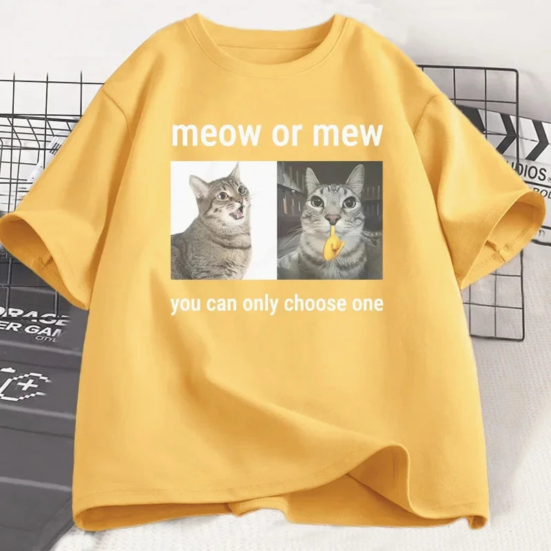 Meow or Mew T-Shirt - Unisex